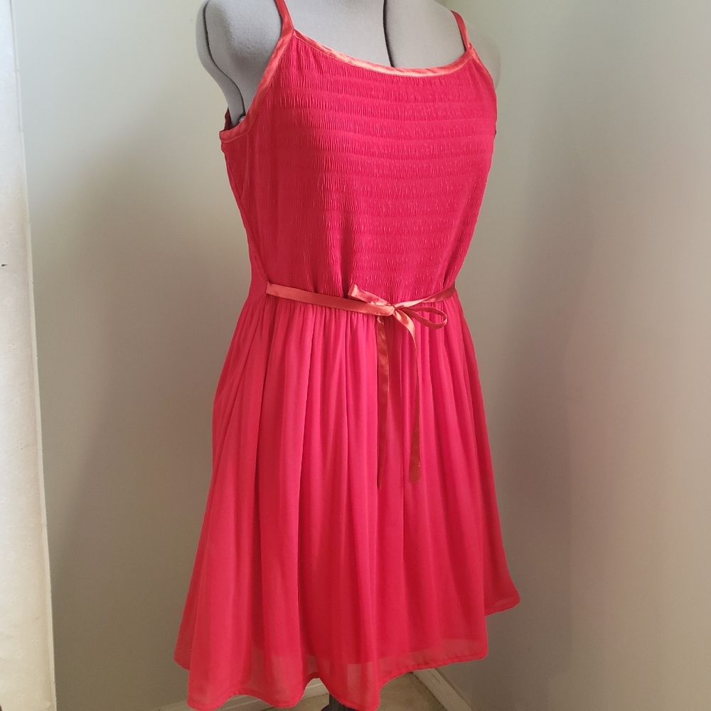 Exquisite Red Chiffon Dress
